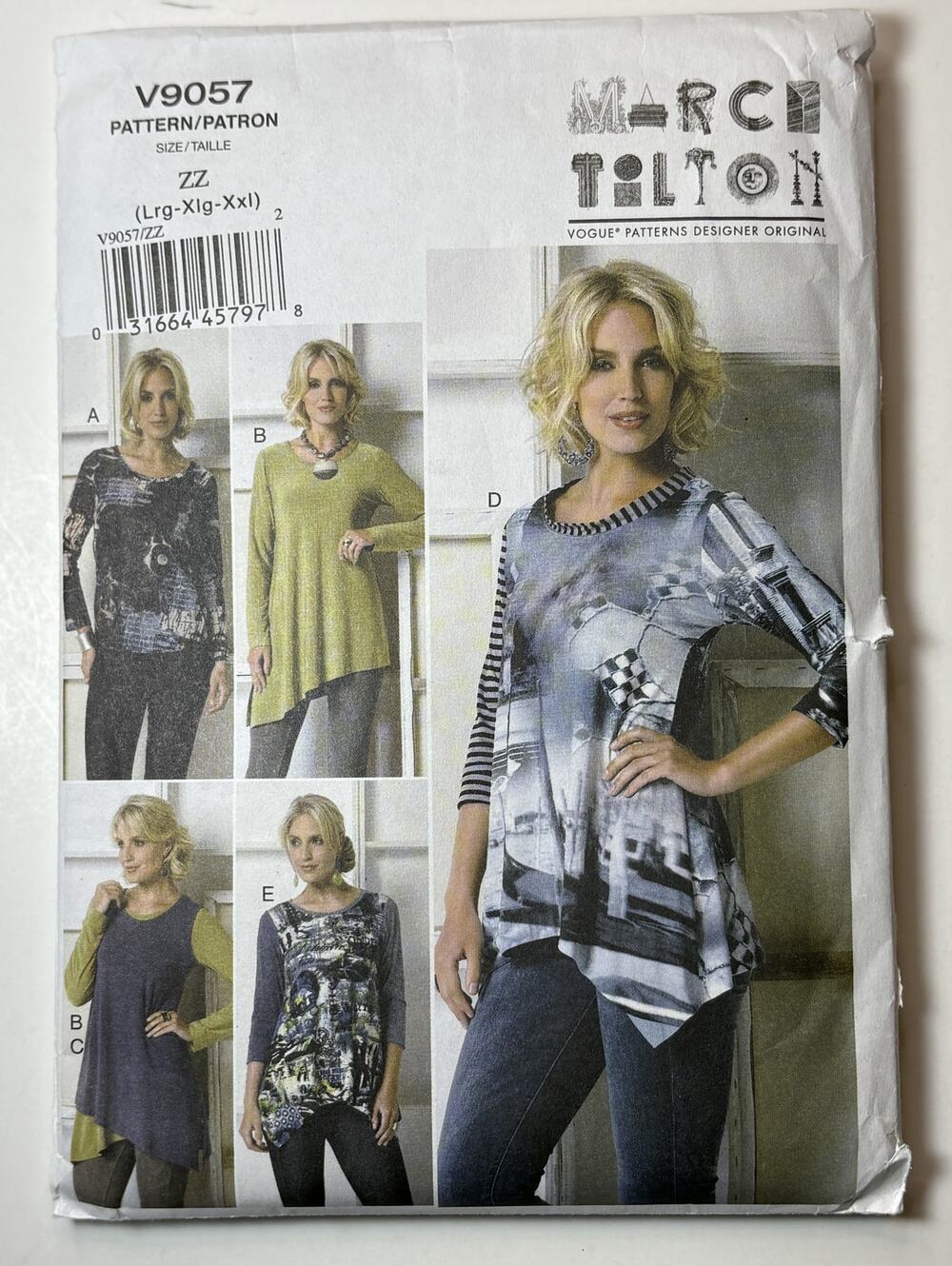 Vogue V9057 Misses Easy Pullover Tops Large - XXL - vn